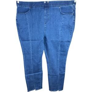 Isaac Mizrahi Live! Pull-On Jeggings Plus 24W Medium Indigo NWOT Casual Stretch